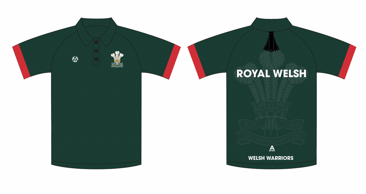 Custom Personalised) Welsh Rugby Union - Celtic Warriors Polo Shirt  Original Style - Green, Custom Text And Number K8