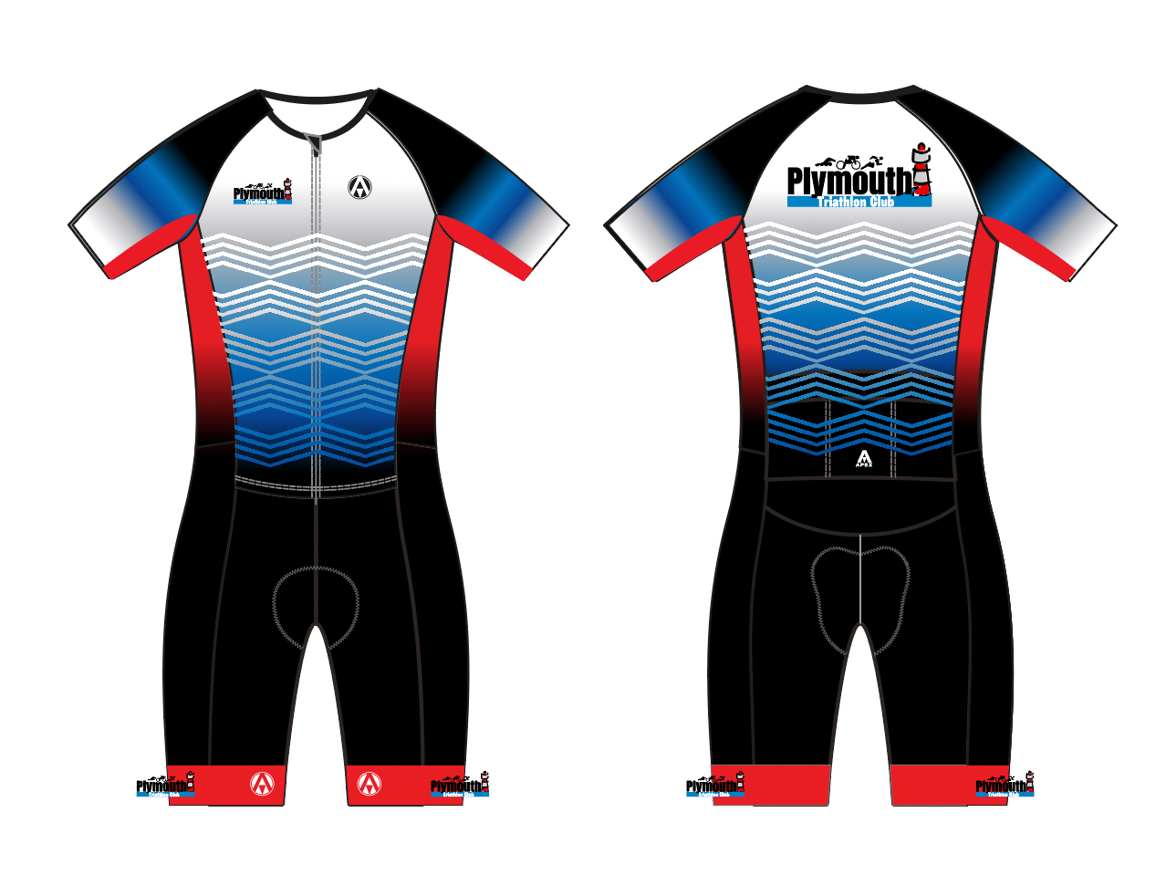 PLYMOUTH TRI ELITE SPEED TRI SUIT - DESIGN 2