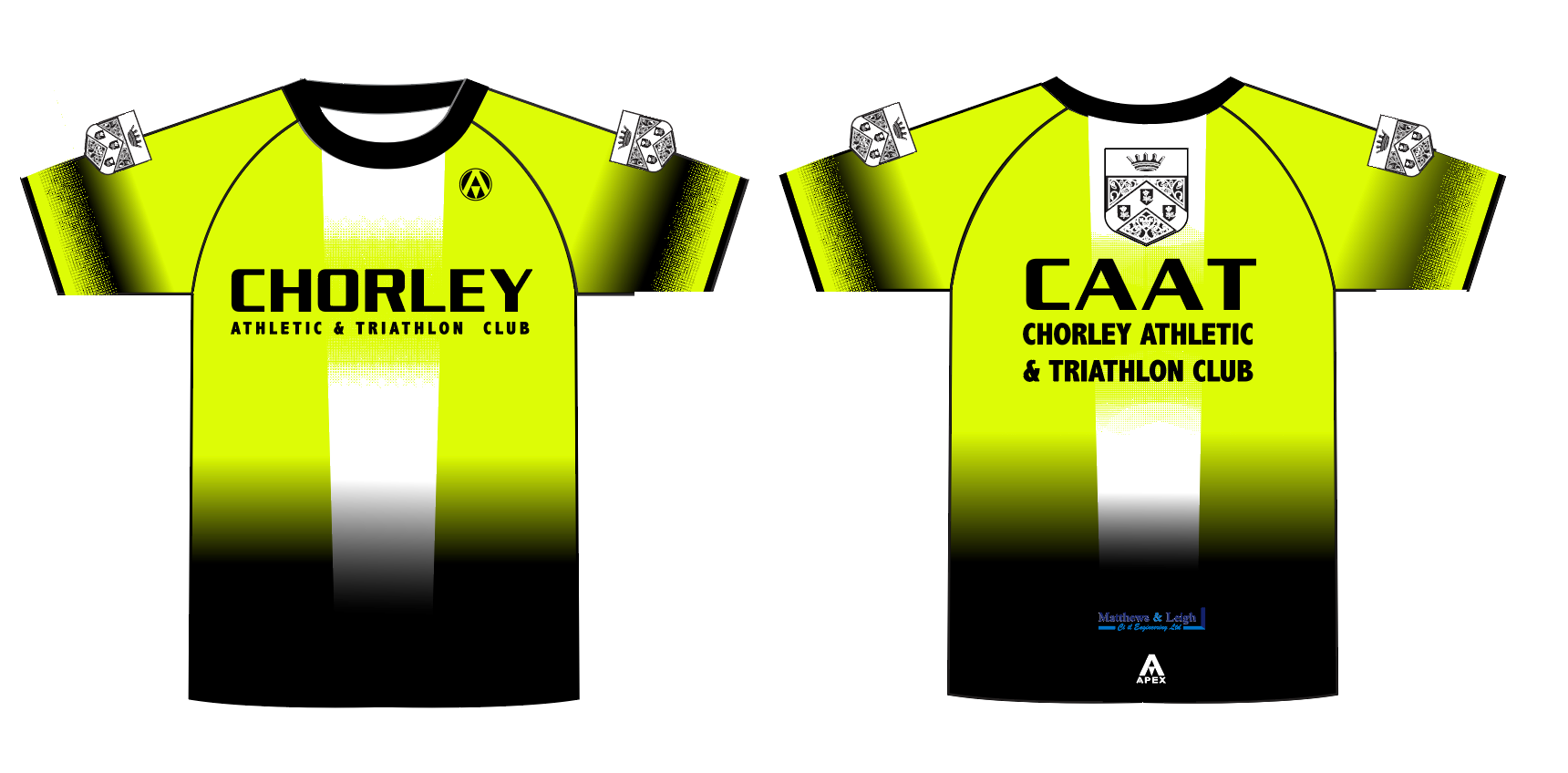 CHORLEY TRI FULL CUSTOM T SHIRT  - FLUO