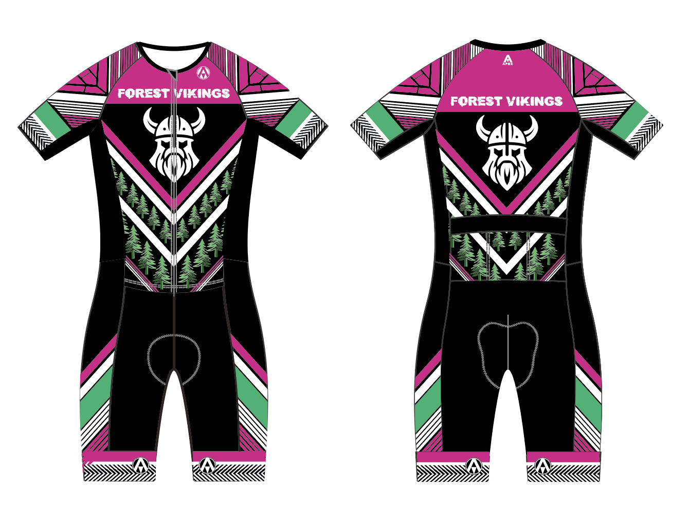 FOREST VIKINGS PRO ENDURANCE RACE SPEED TRI SUIT - AI DESIGN
