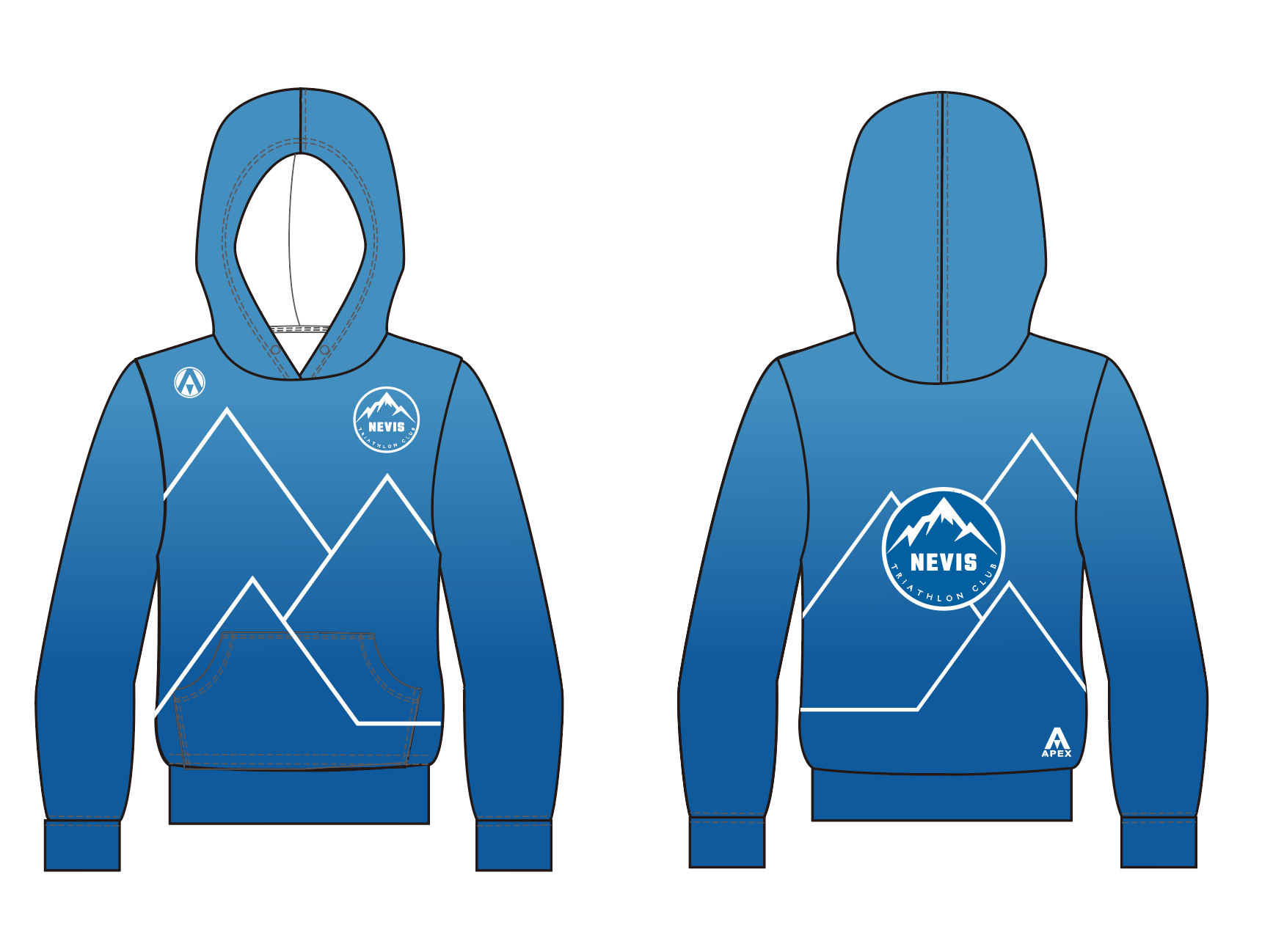 NEVIS TRI PRO FULL CUSTOM HOODIE