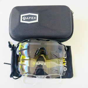 MID WIRRAL APEX ATTACK SUNGLASSES - BLACK / SMOKED LENS