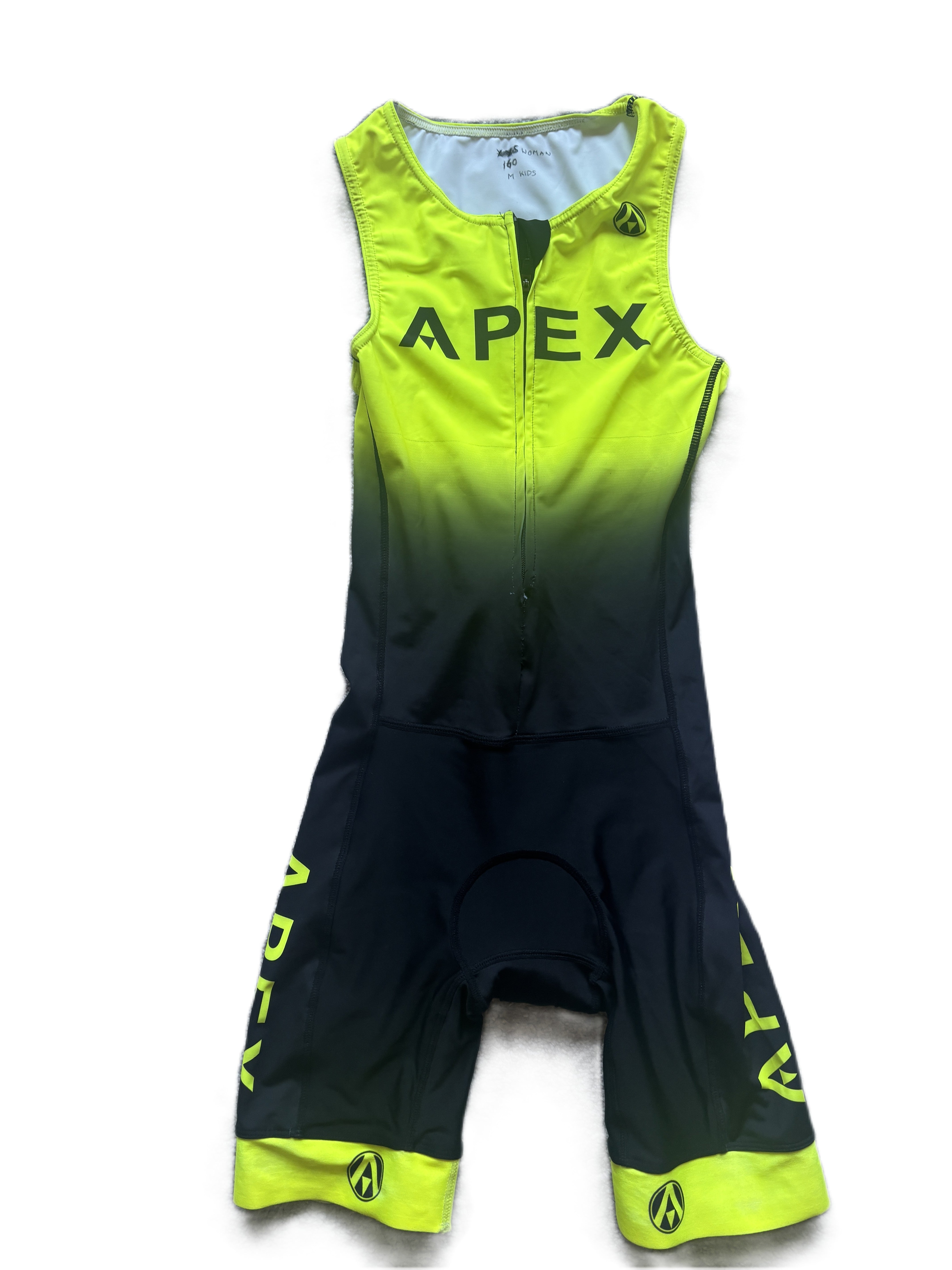 KIDS 160 (M) - TEAM TRI SUIT - APEX BLACK/YELLOW (XY)