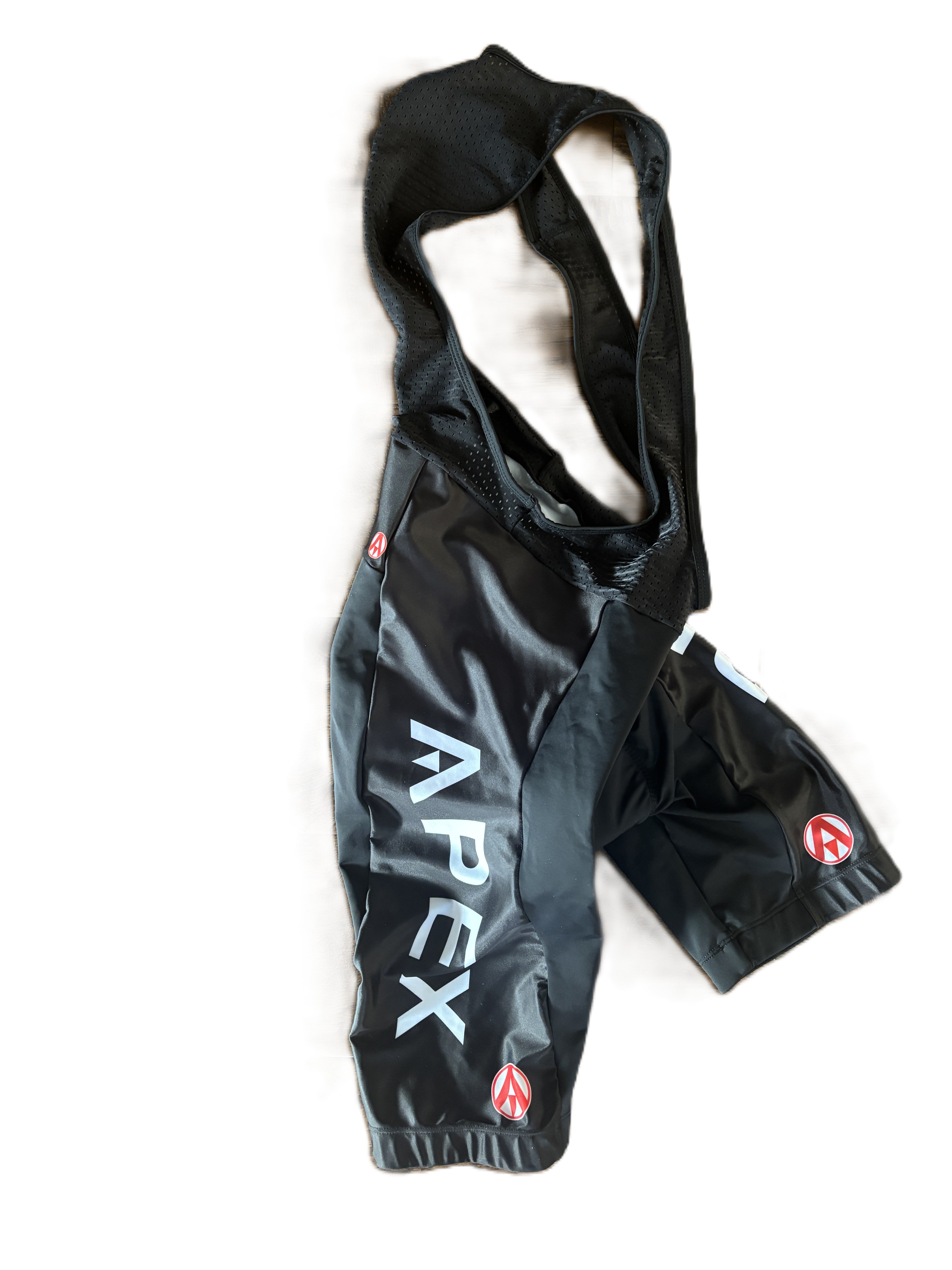 KIDS 180 (XL) - TEAM BIB SHORTS - APEX BLACK/WHITE (XY)