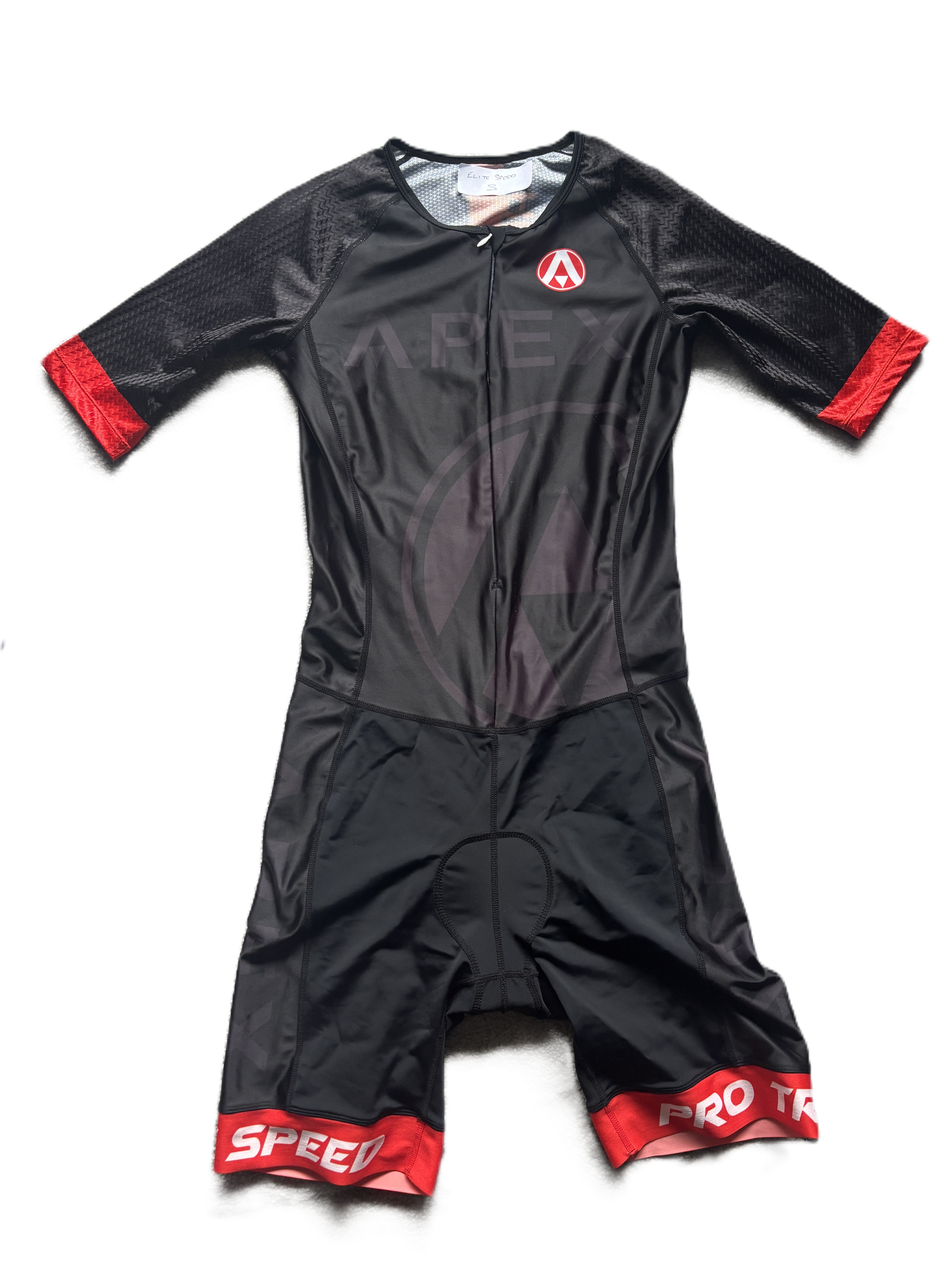 SMALL - ELITE SPEED TRI SUIT - BLACK/RED (XY)