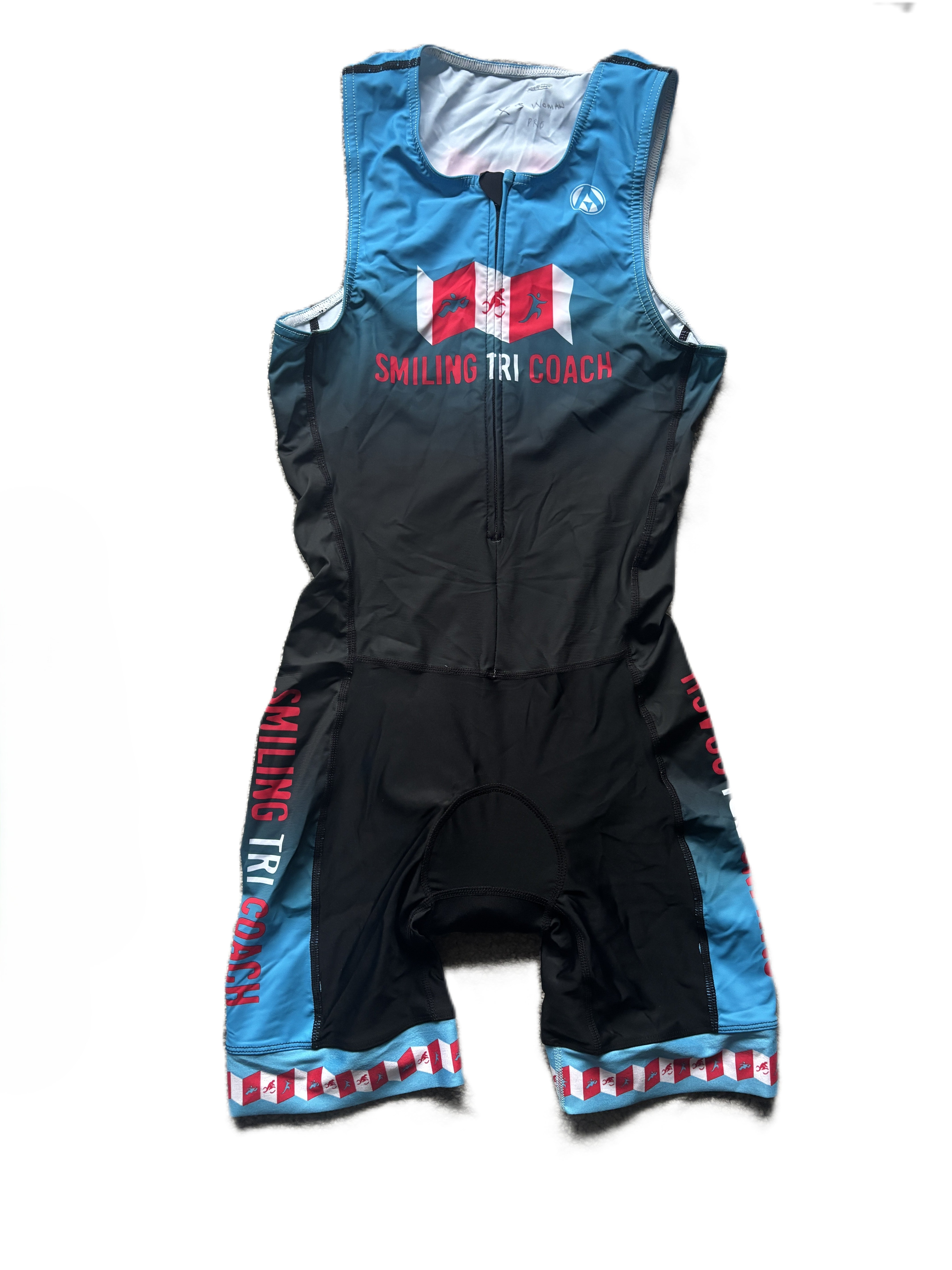 XS WOMENS - SMILING TRI COACH - PRO TRI SUIT (XY)