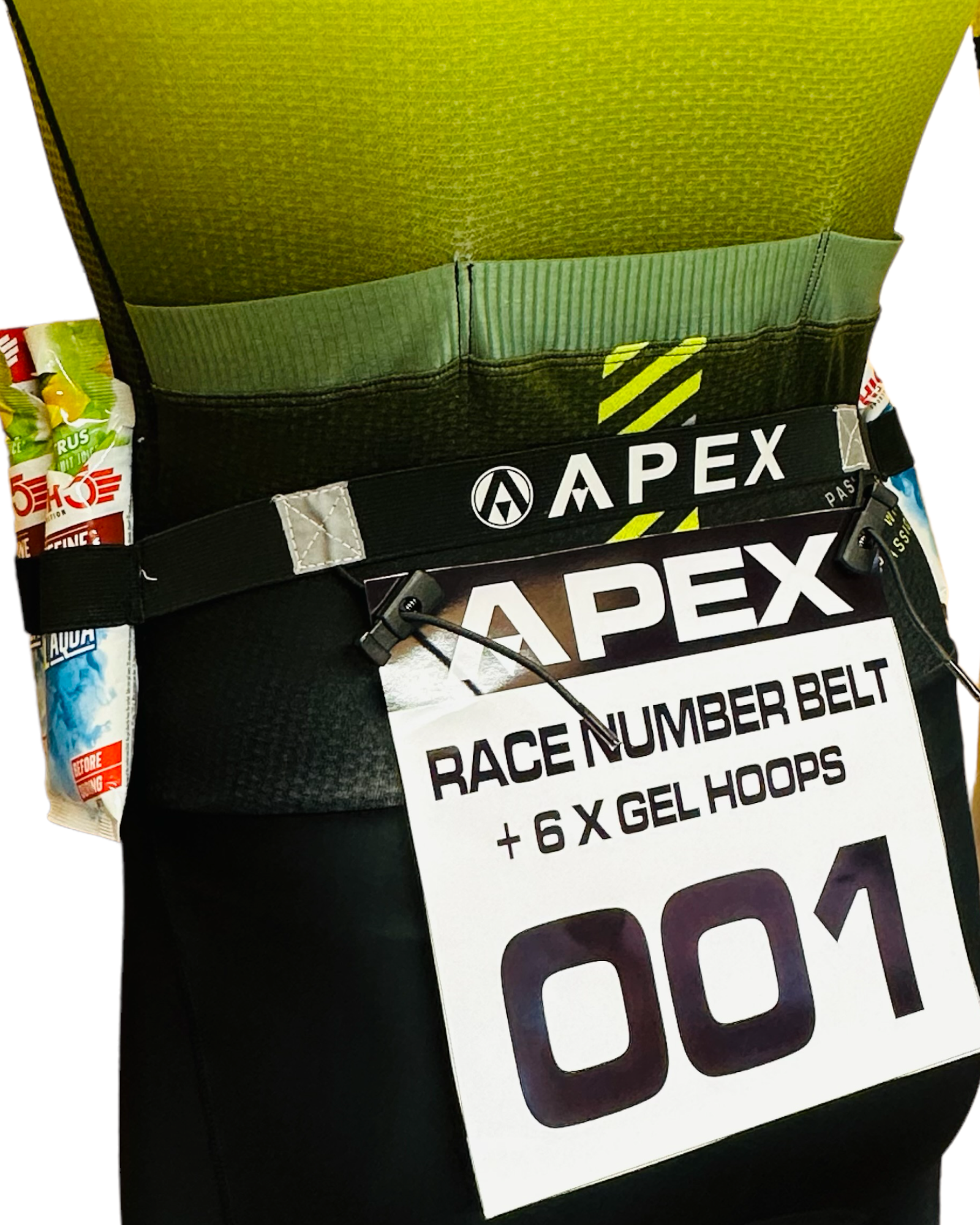 WIGAN WHEELERS PRO RACE NUMBER BELT WITH GEL HOLDER LOOPS
