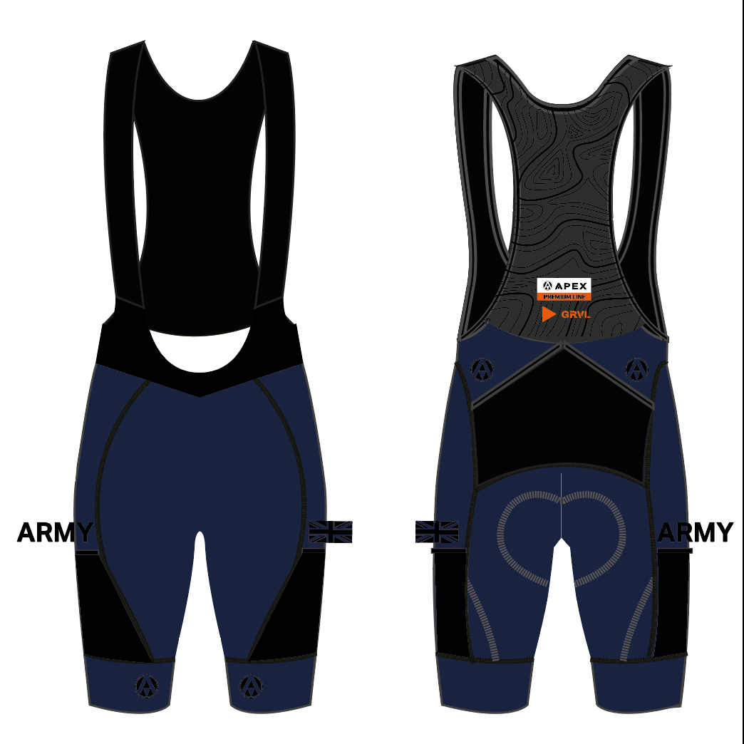 ARMY GRAVEL PRO BIB GRAVEL SHORTS - NAVY