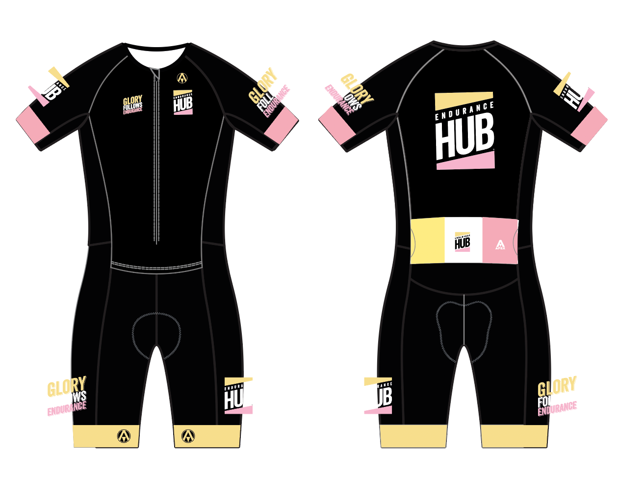 ENDURANCE HUB PRO SPEED TRI SUIT - BLACK