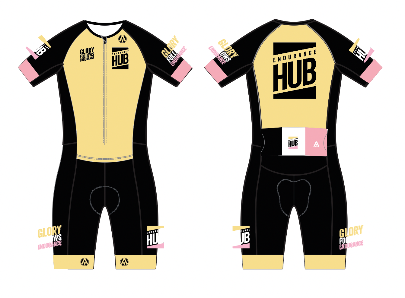 ENDURANCE HUB PRO SPEED TRI SUIT - YELLOW
