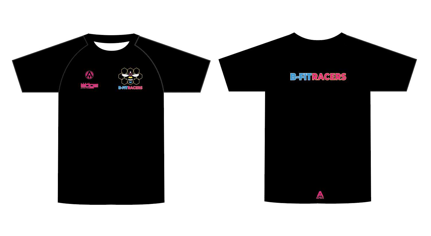 BFIT FULL CUSTOM T SHIRT - BLACK