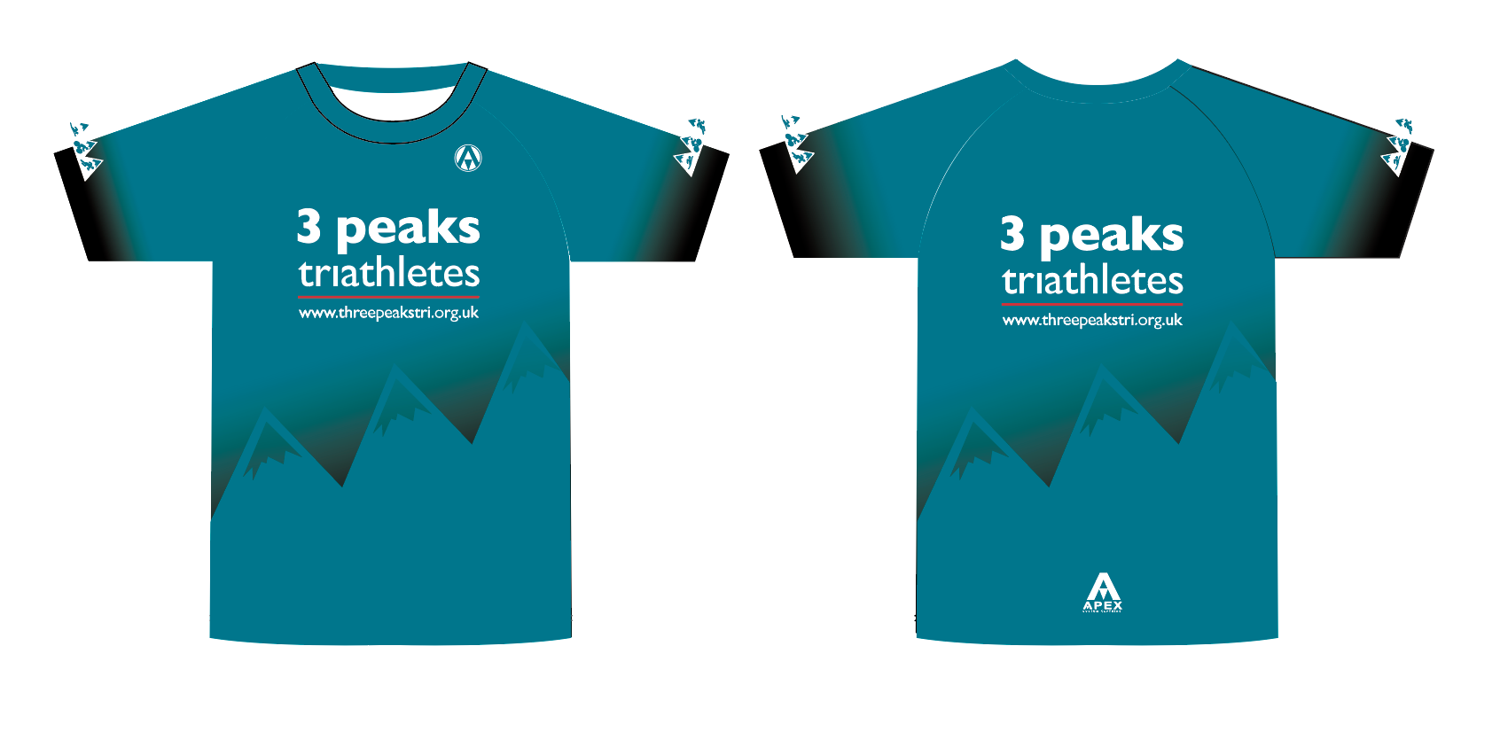 3 PEAKS TRI PRO CUSTOM T SHIRT