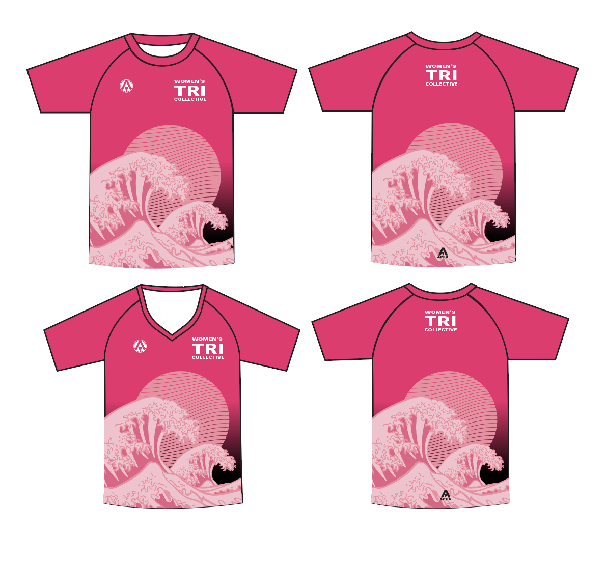 WOMEN'S TRI COLLECTIVE FULL CUSTOM T SHIRT