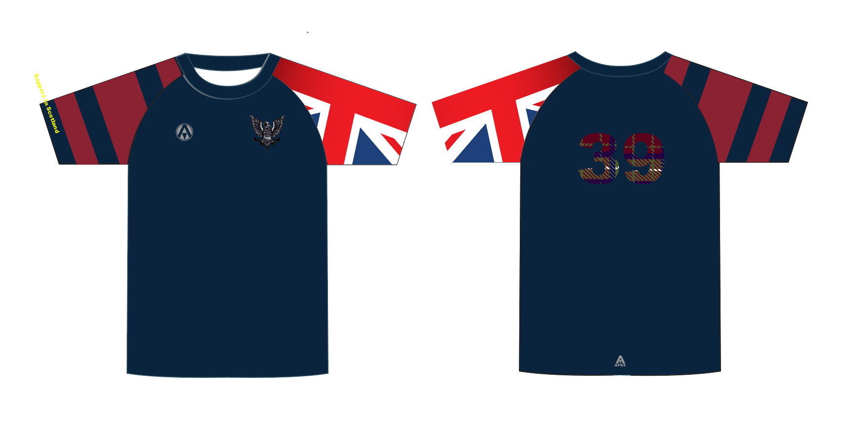 ROYAL ENGINEERS PRO CUSTOM T SHIRT