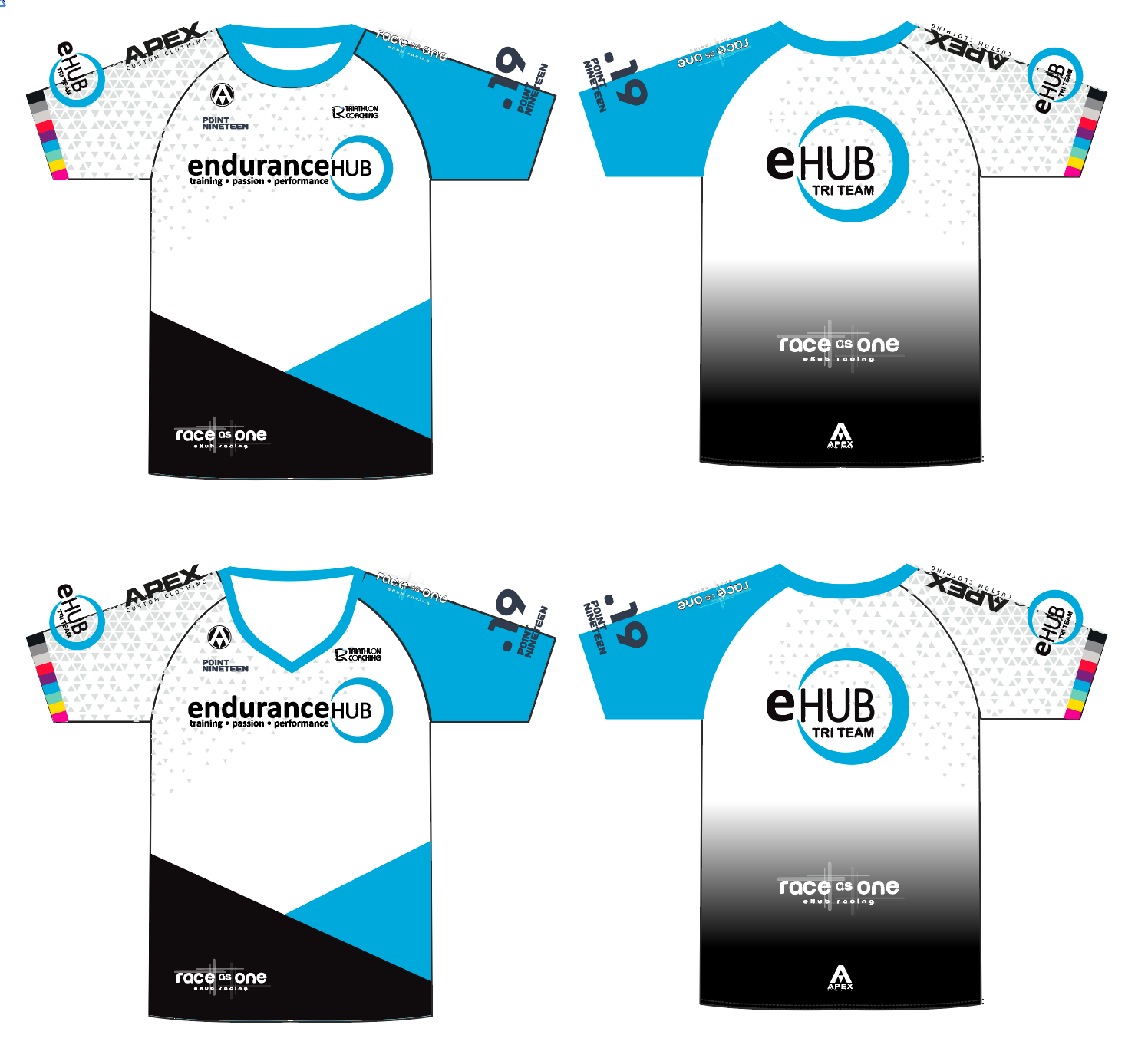 EHUB FULL CUSTOM T SHIRT - WHITE DESIGN