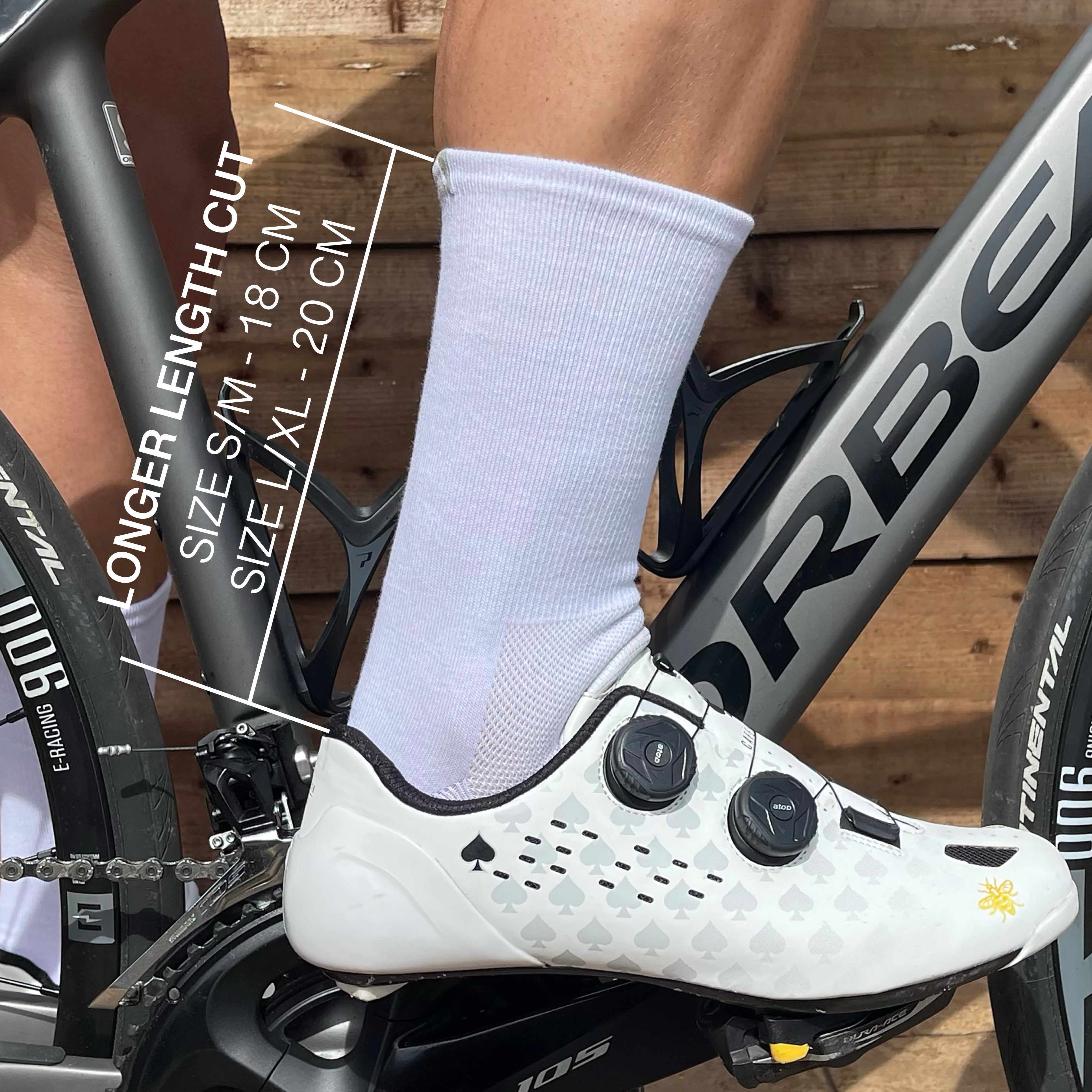 I WILL COACHING APEX PREMIUM CYCLING SOCKS (3 PACK) WHITE (QZ100)