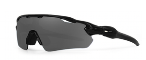 APEX GEARED UP RACING APEX ATTACK SUNGLASSES - BLACK / SMOKED LENS