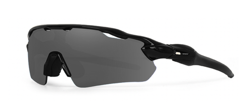 MID WIRRAL APEX ATTACK SUNGLASSES - BLACK / SMOKED LENS