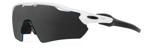 TEESDALE TRI APEX ATTACK SUNGLASSES - WHITE / SMOKED LENS