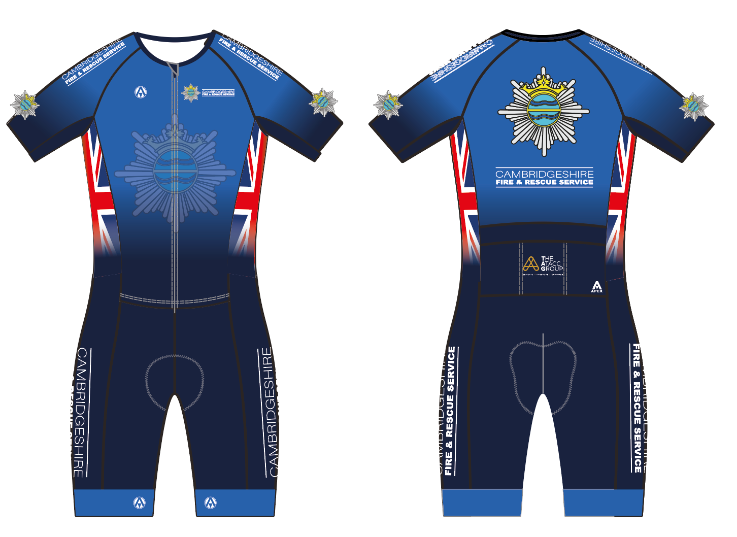 CAMBS FIRE TRI PRO ENDURANCE RACE SPEED TRI SUIT