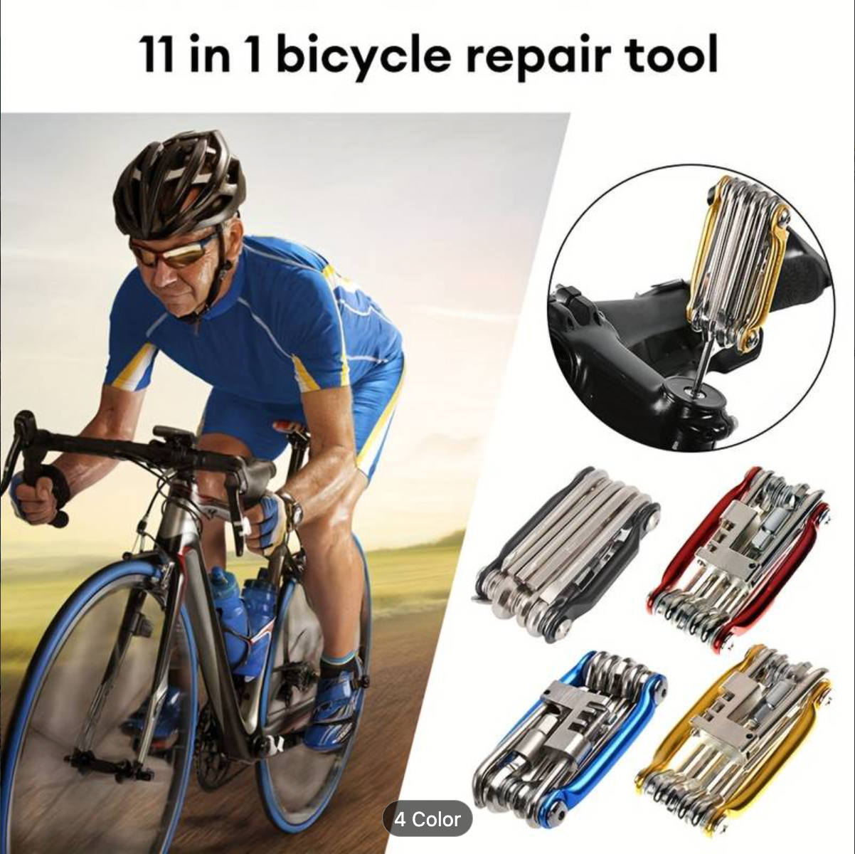 APEX BICYCLE MULTI 11 FUNCTION TOOL WITH CHAIN BREAKER (QZ1001)