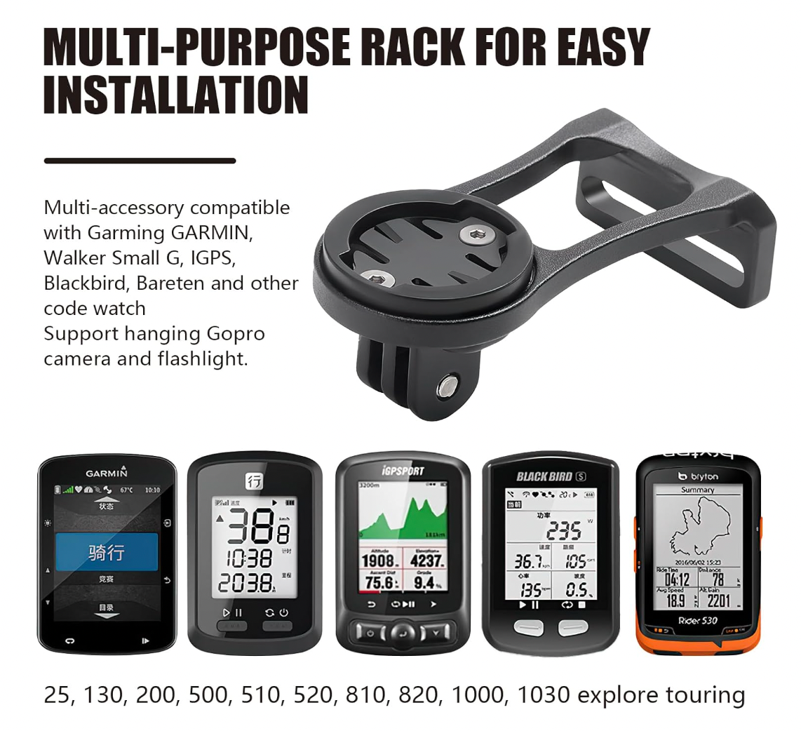 APEX Alloy Out Front Bike Computer Mount for Garmin / Gopro (QZ1001)