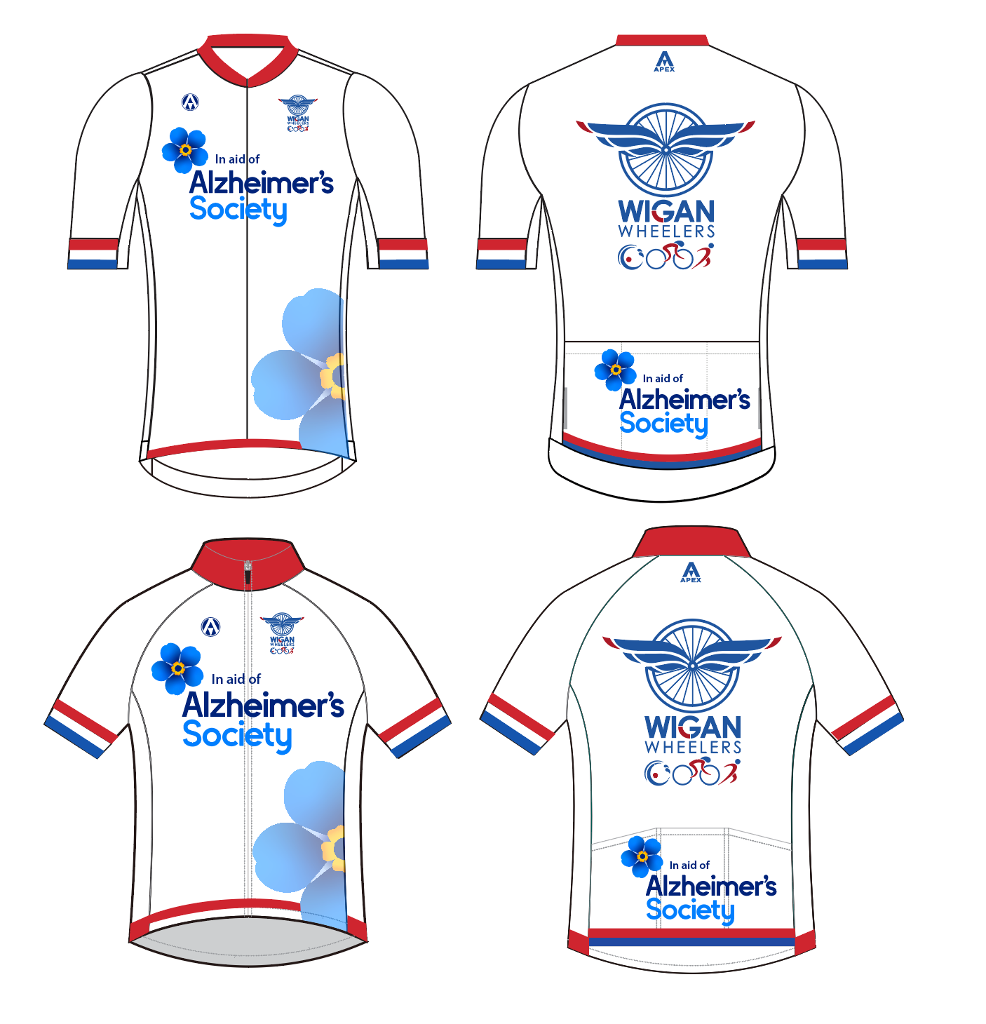 WIGAN WHEELERS CYCLE TOPS - CHARITY