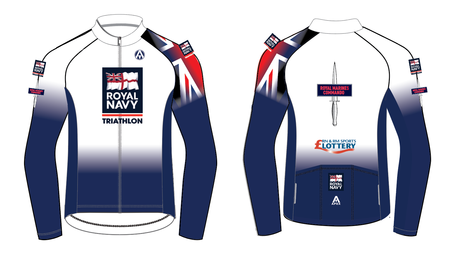 ROYAL NAVY TRI FLEECE JACKET