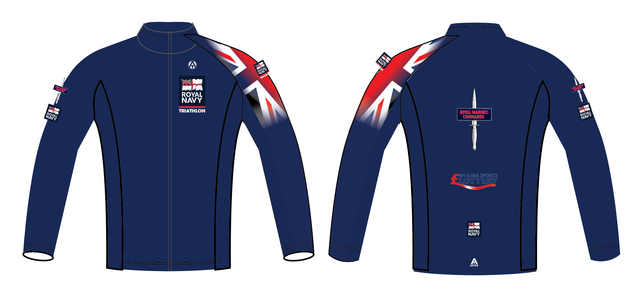 ROYAL NAVY TRI PRO FULL CUSTOM TRACKSUIT TOP