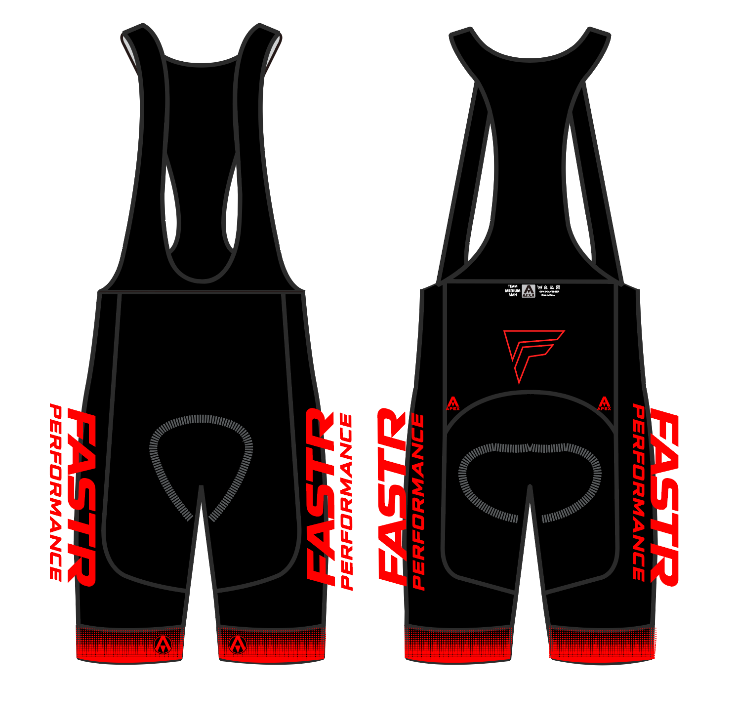 FASTR TEAM BIB SHORTS