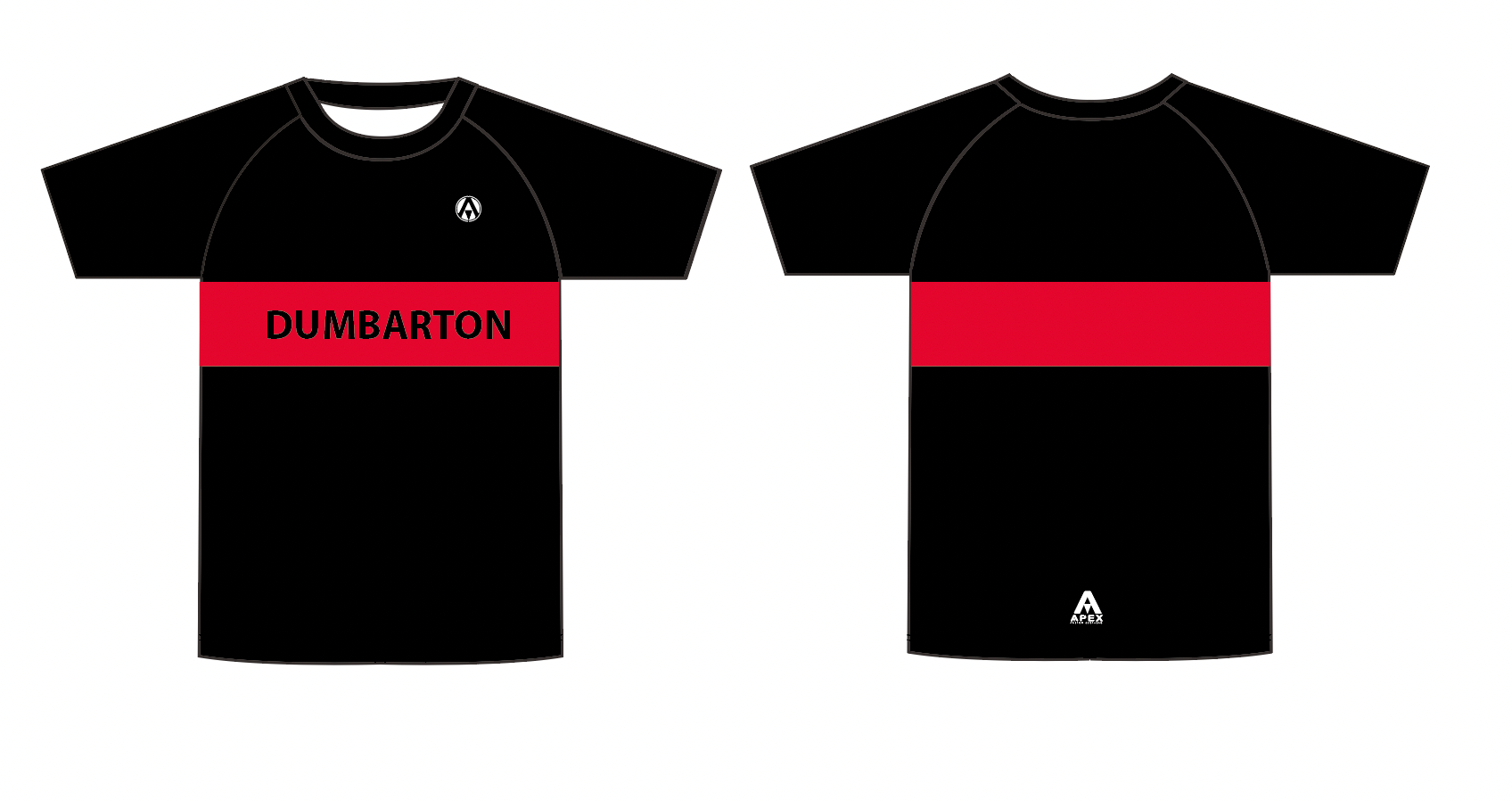 DUMBARTON RUNNING CLUB FULL CUSTOM T SHIRT