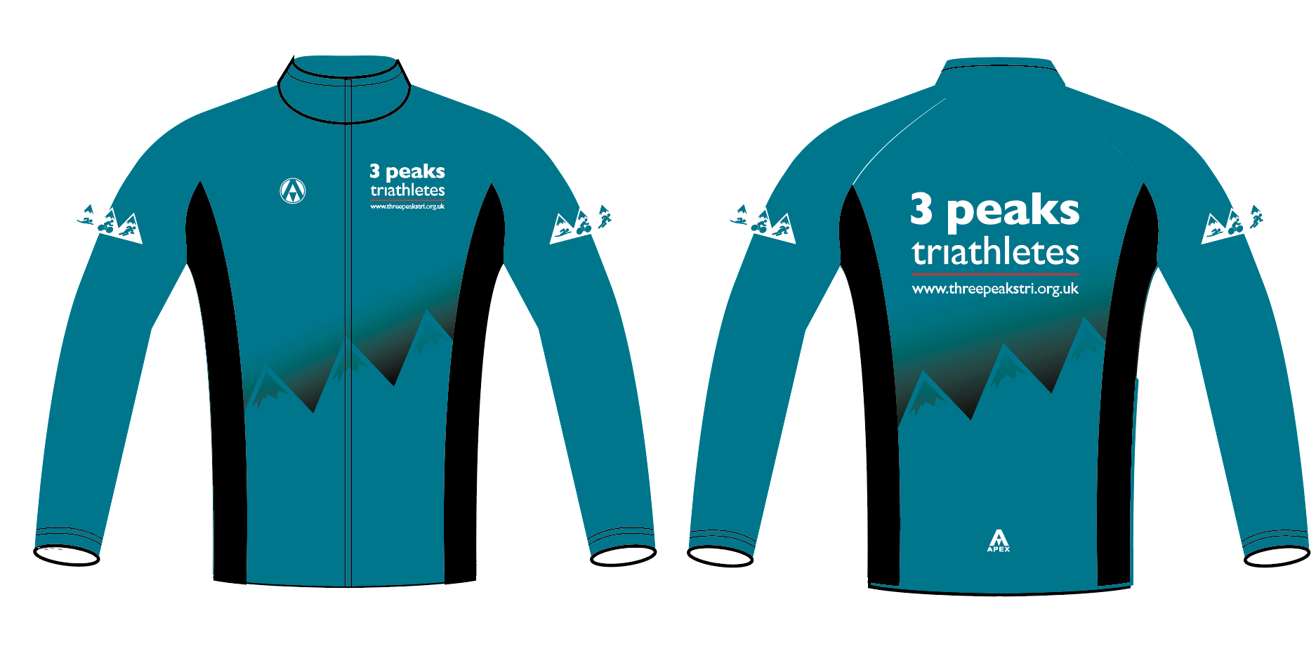 3 PEAKS TRI PRO FULL CUSTOM TRACKSUIT TOP