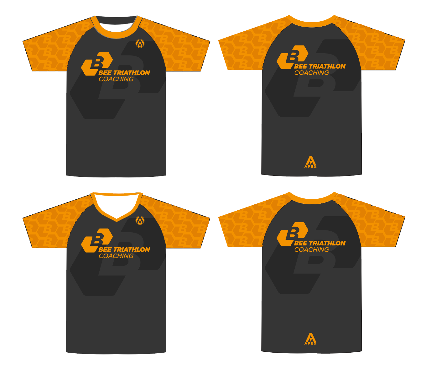 BEE TRI COACHING FULL CUSTOM T SHIRT