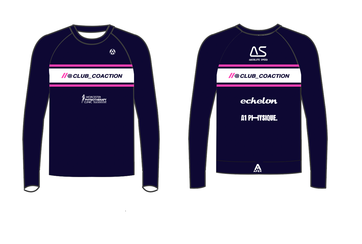 CLUB COACTION T SHIRT - LONG SLEEVE - BLUE