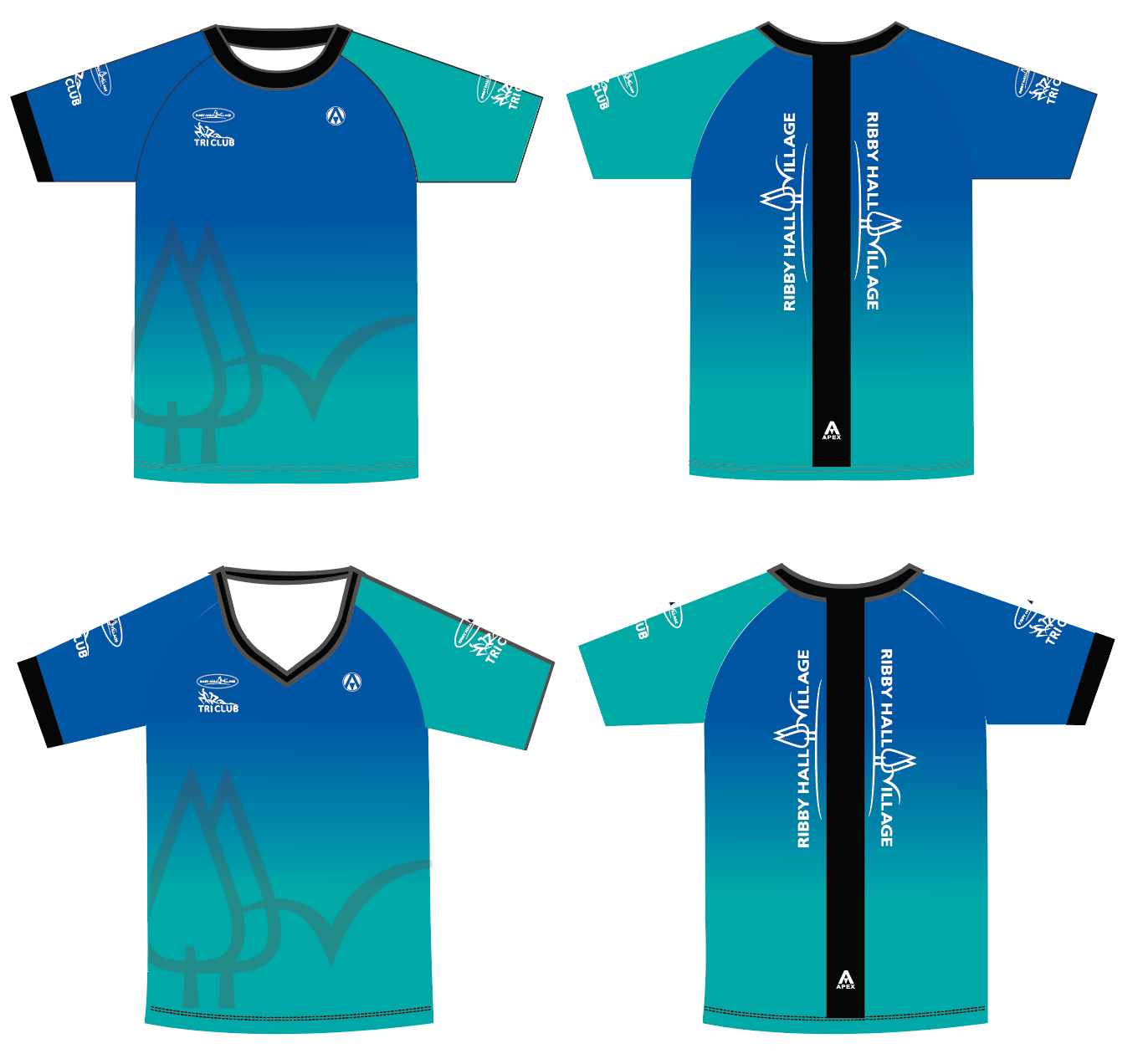 RIBBY HALL FULL CUSTOM T SHIRT - BLUE DESIGN