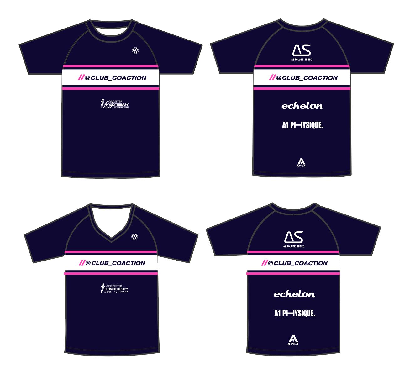 CLUB COACTION PRO CUSTOM T SHIRT - BLUE