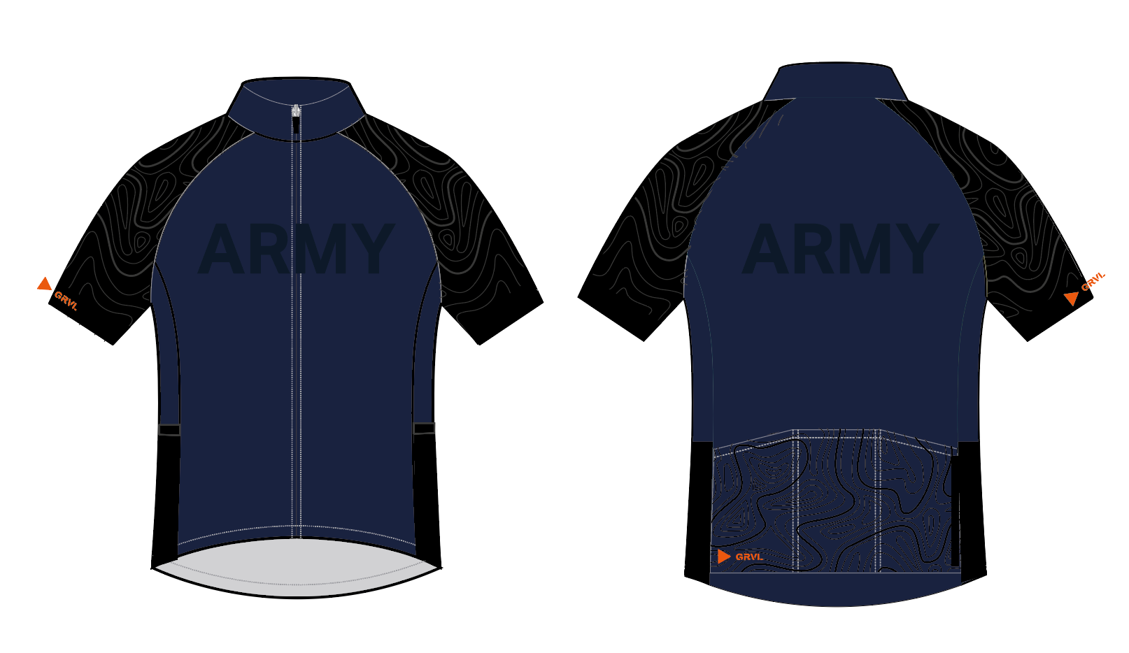 ARMY GRAVEL ELITE GRAVEL SS JERSEY - NAVY