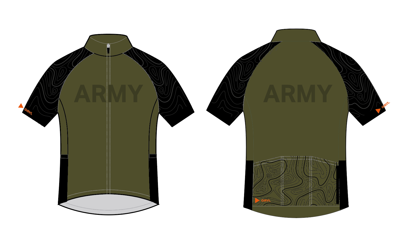ARMY GRAVEL ELITE GRAVEL SS JERSEY - GREEN