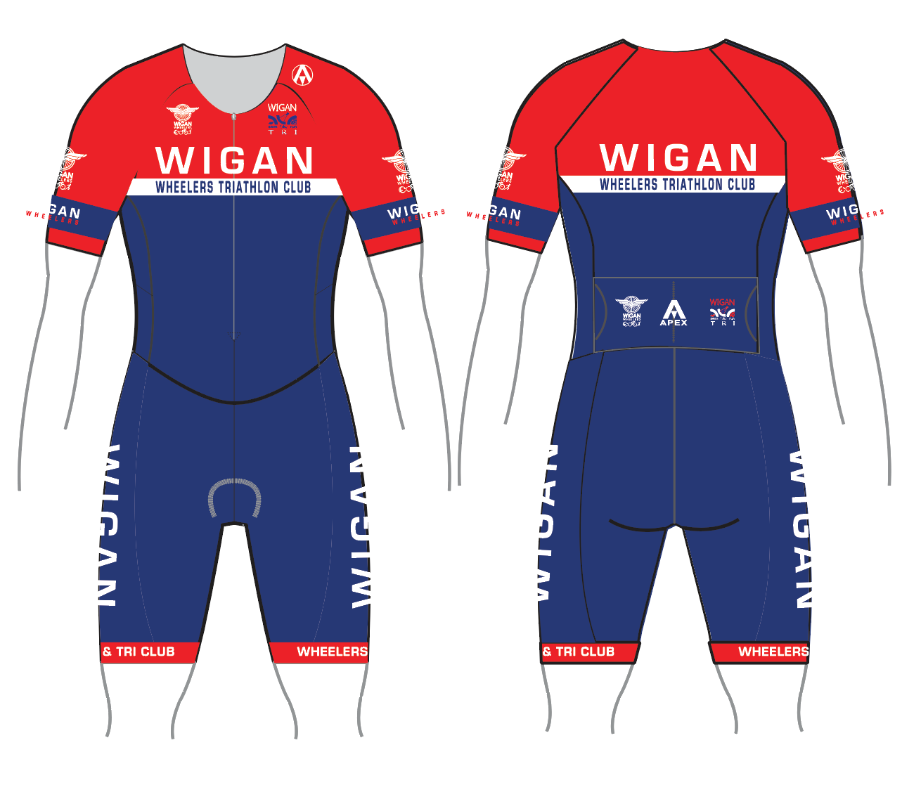 WIGAN WHEELERS ELITE SPEED TRI SUIT
