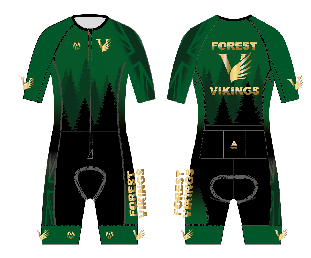 FOREST VIKINGS PRO ENDURANCE RACE SPEED TRI SUIT - UNION JACK