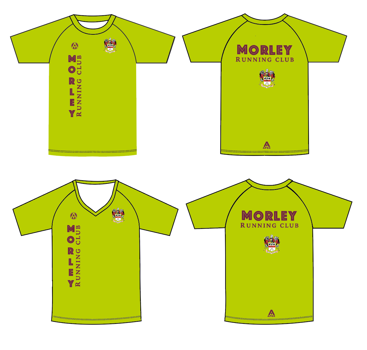 MORLEY RUNNING CLUB PRO ULTRA LITE RUN T-SHIRT - FLUO DESIGN