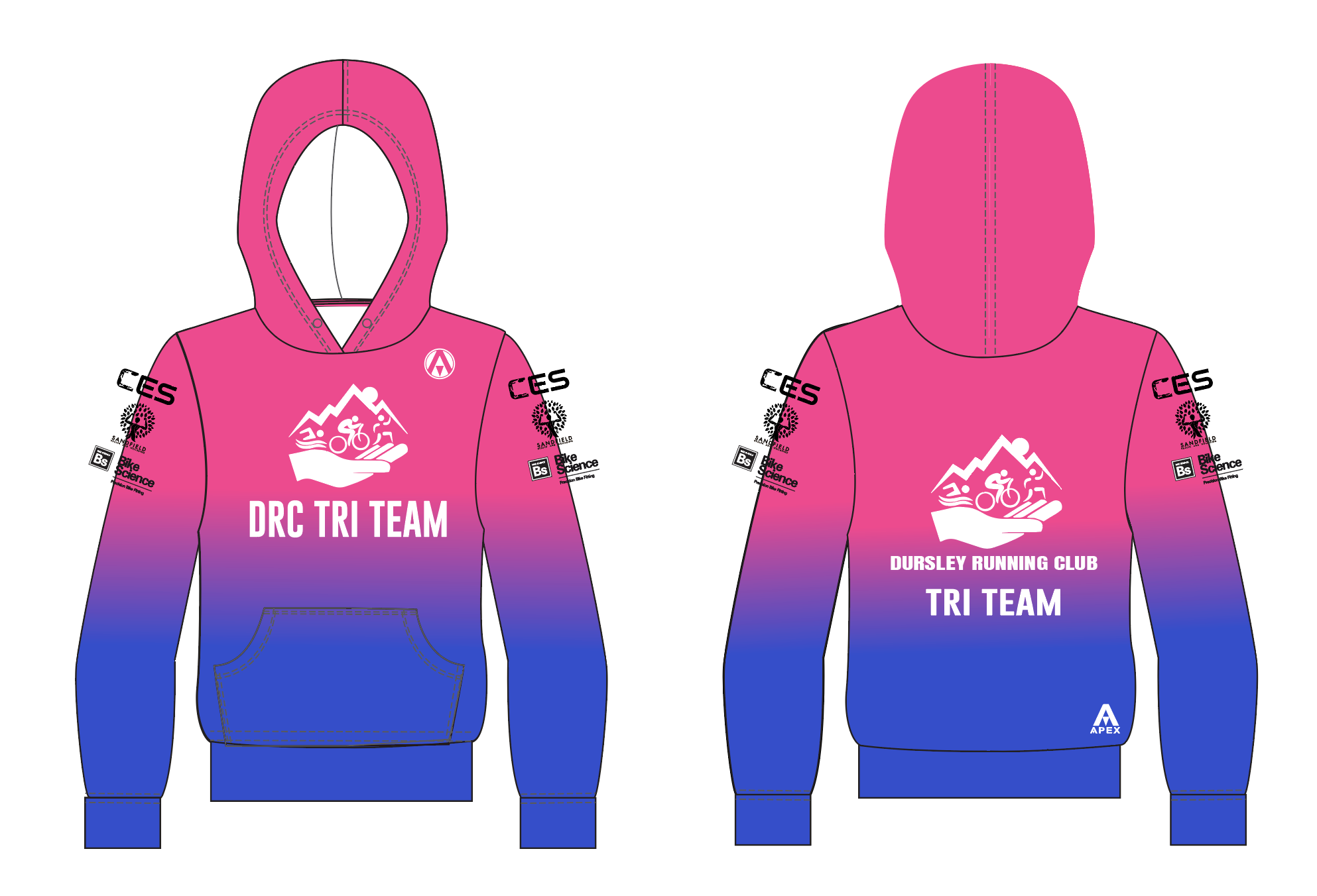 DRC TRI PRO FULL CUSTOM HOODIE