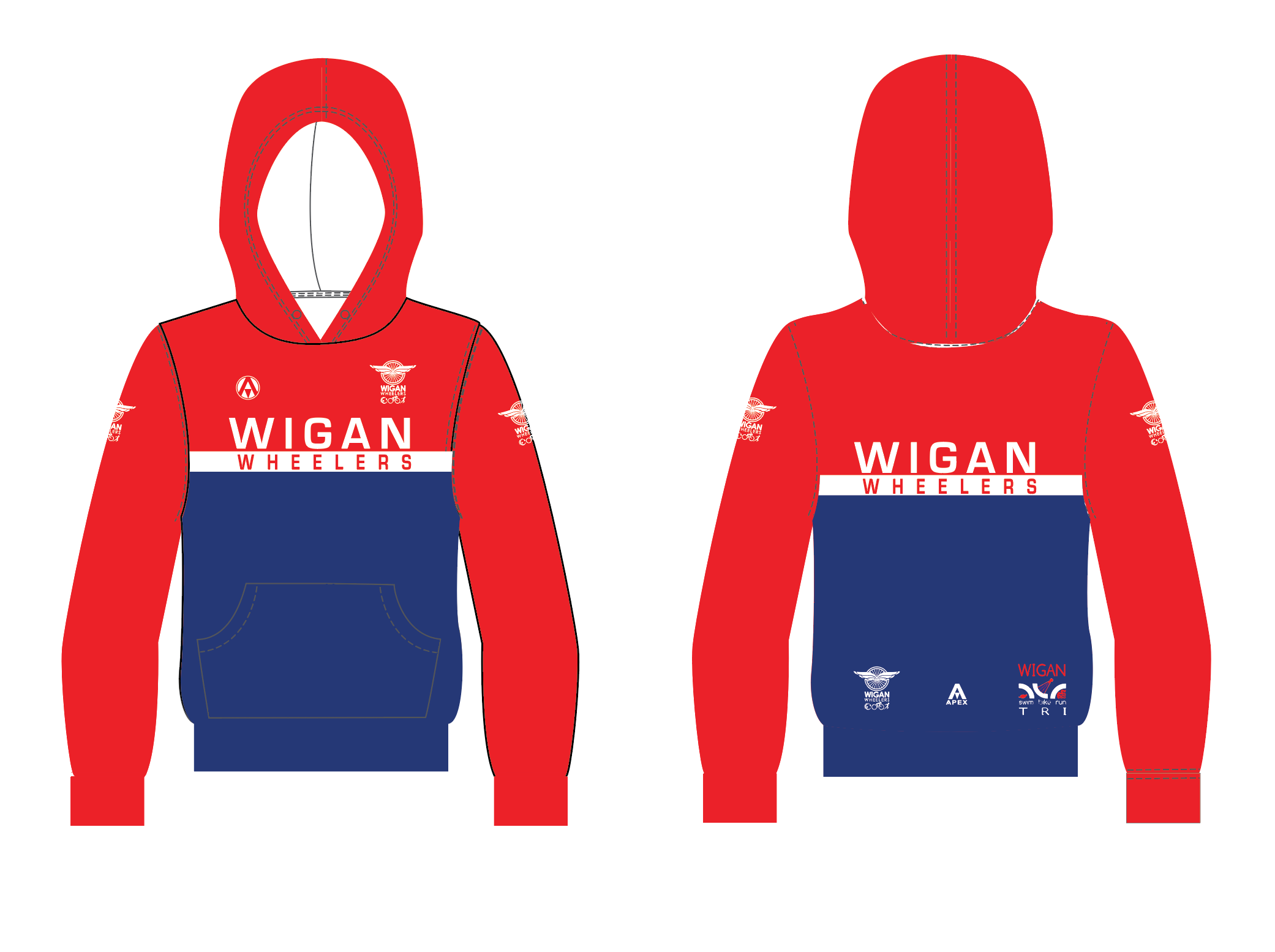 WIGAN WHEELERS PRO FULL CUSTOM HOODIE