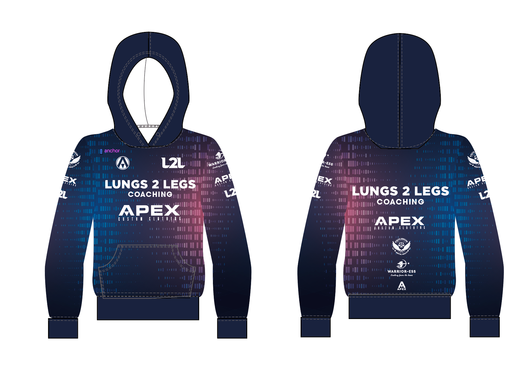 LUNGS 2 LEGS PRO FULL CUSTOM HOODIE