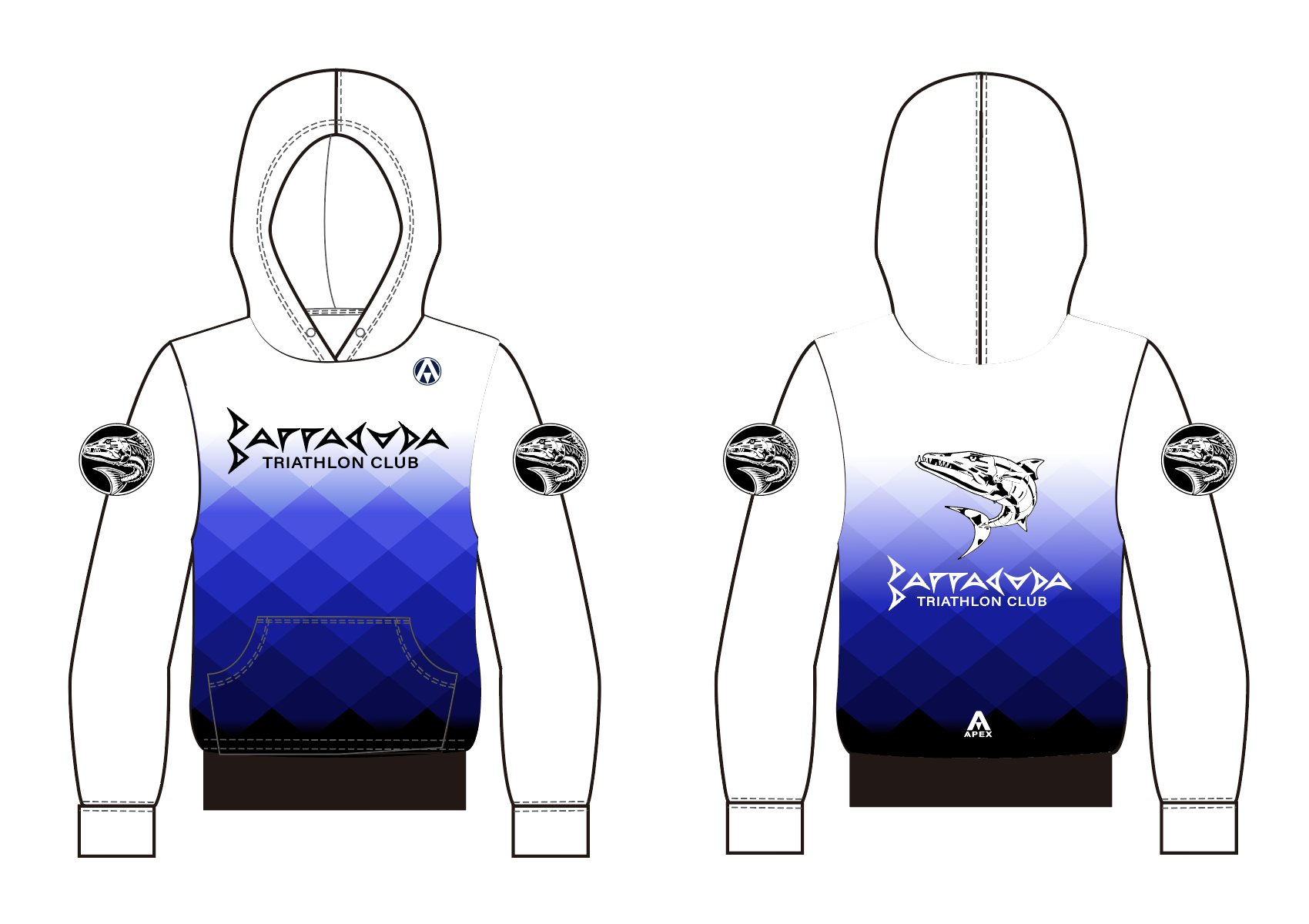 BARRACUDA TRI PRO FULL CUSTOM HOODIE