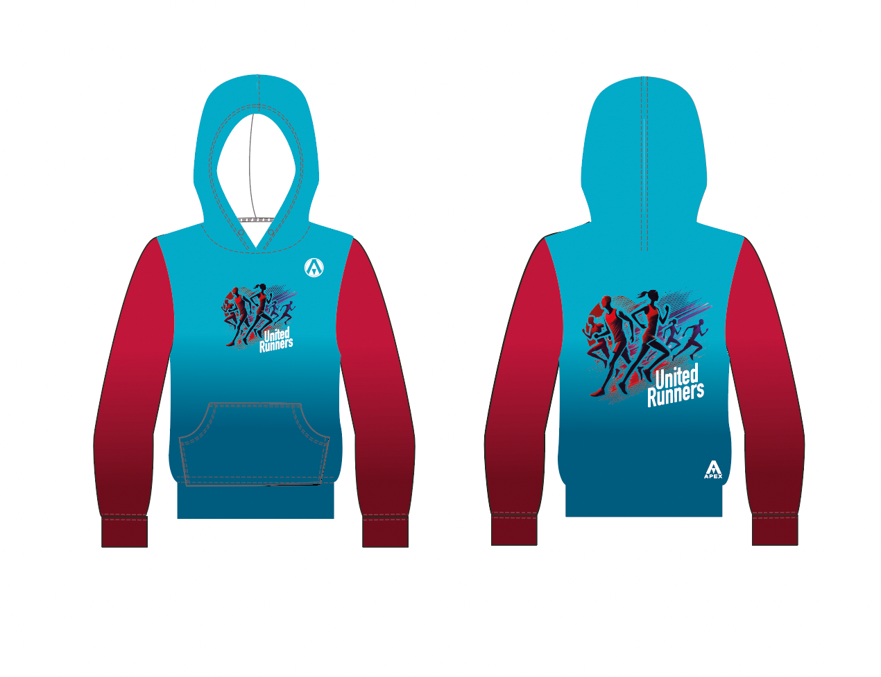 UNITED RUNNERS PRO FULL CUSTOM HOODIE