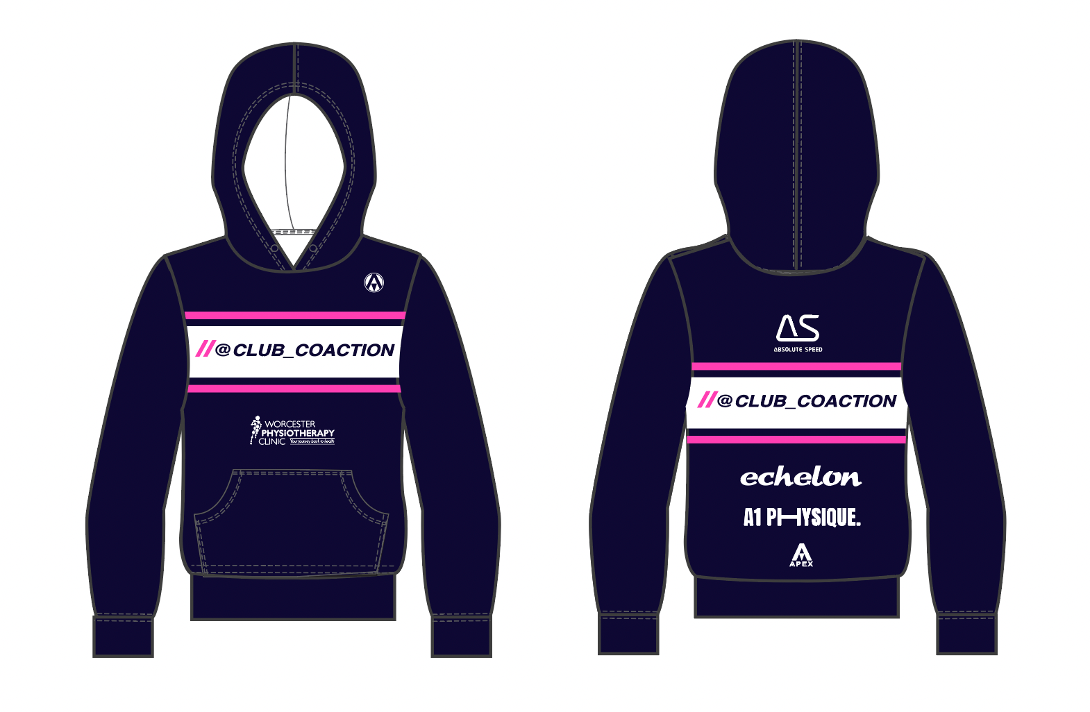 CLUB COACTION PRO FULL CUSTOM HOODIE - BLUE