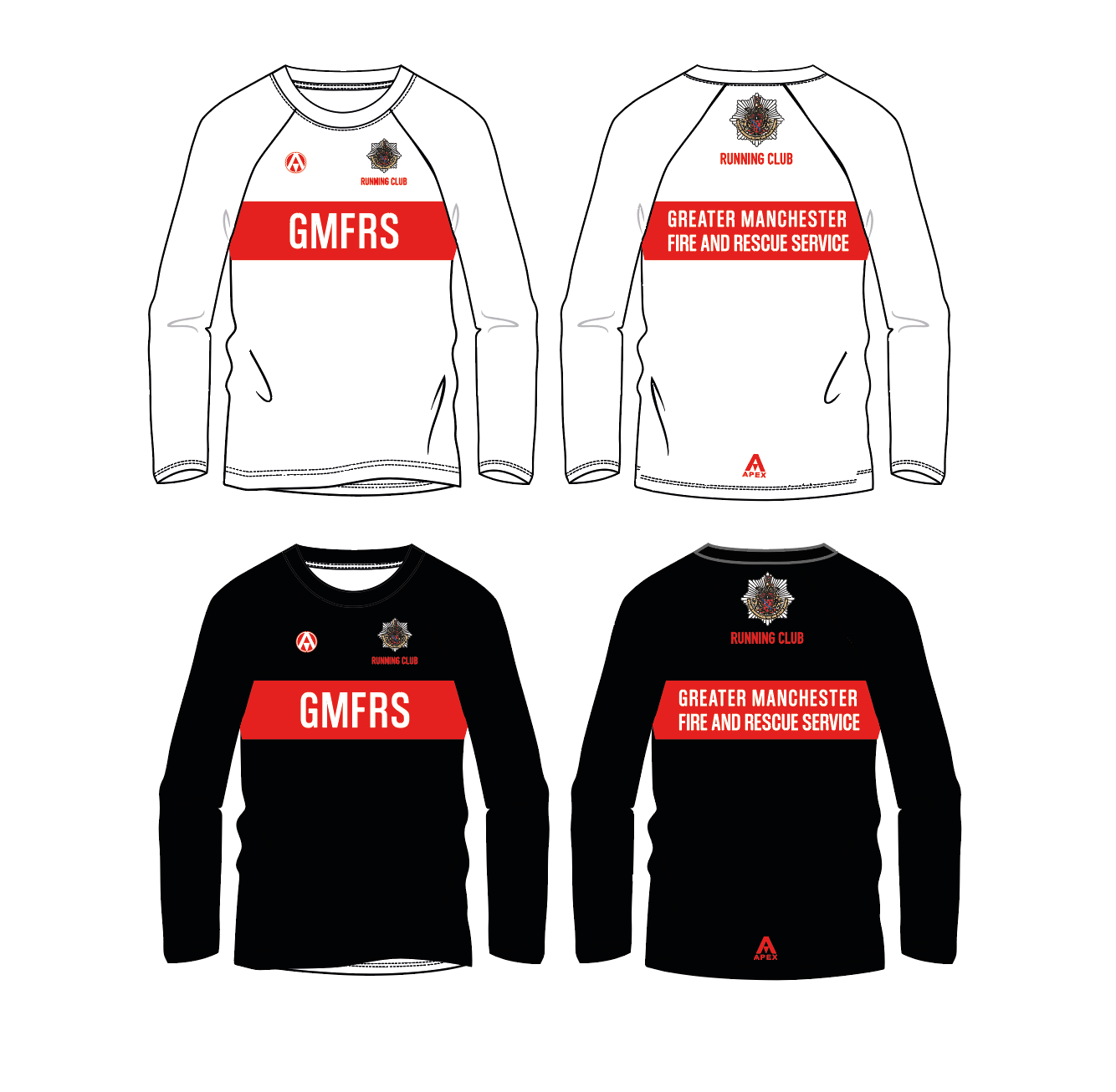 GMFR RUN CLUB T SHIRT - LONG SLEEVE