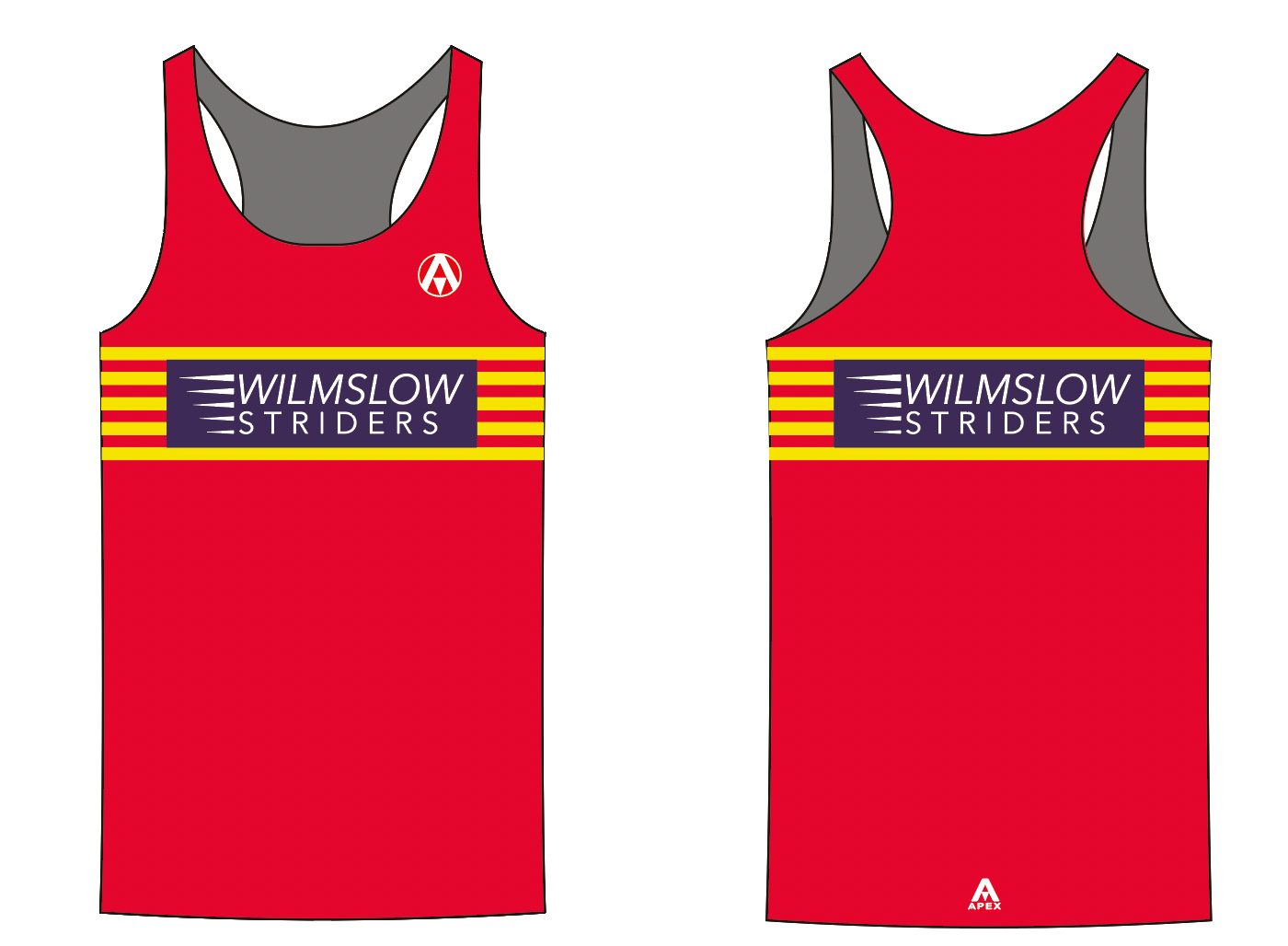 WILMSLOW STRIDERS RUN VEST - PALMA