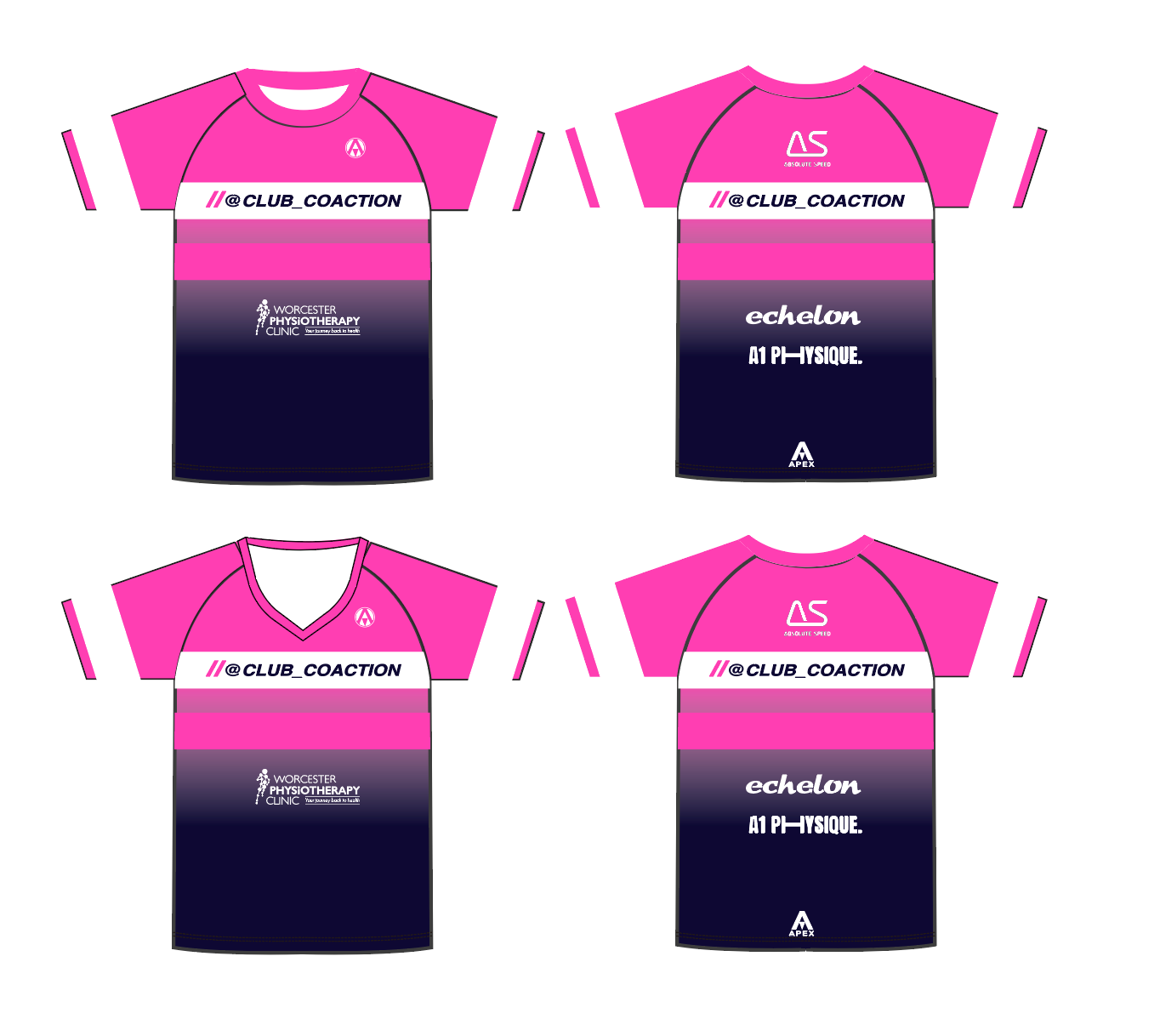 CLUB COACTION PRO CUSTOM T SHIRT - PINK